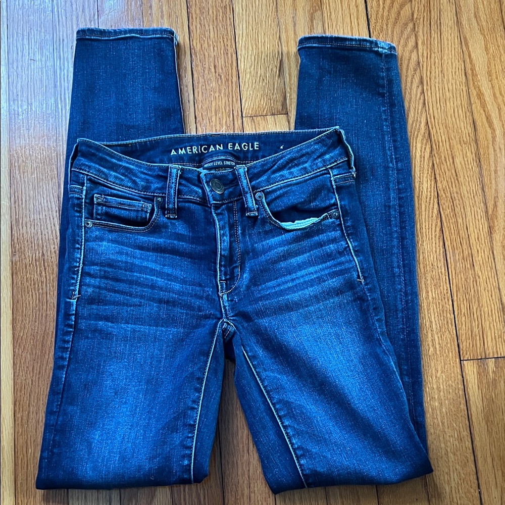 American Eagle Outfitters Dark Blue Skinny Jeans